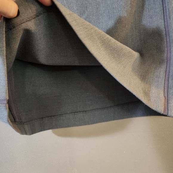 Grace Elements Womens A-Line Skirt Size 6P Petite Gray Career Stretch Knee - Picture 5 of 7